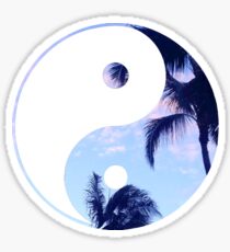Palm Trees Yin Yang Sticker
