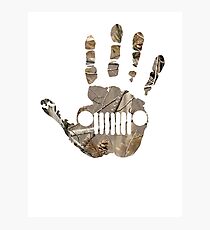 Jeep handprint Photographic Print