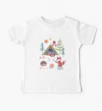 Camiseta para bebés Campout de animales del bosque