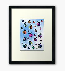 Ladybugs In Flight Framed Print