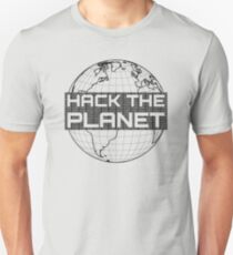 Hack the Planet - Dark Gray Design for Computer Hackers Unisex T-Shirt