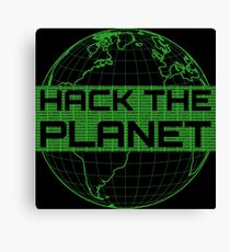 Hack the Planet - Green Design for Computer Hackers Canvas Print