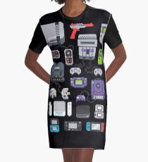 Super Pixel of my Childhood Graphic T-Shirt Dress