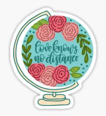 Love Knows No Distance Globe Sticker