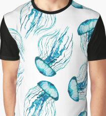 Watercolor Jellyfish Graphic T-Shirt