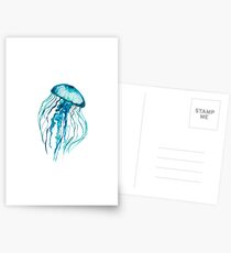 Watercolor Jellyfish Postcards