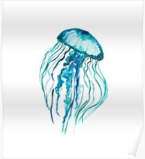 Aquarell-Quallen Poster