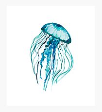 Aquarell-Quallen Fotodruck