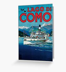 Vintage Lago di Como Travel Greeting Card