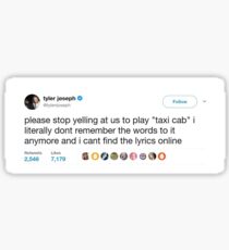 "Taxi Cab" Tweet Sticker