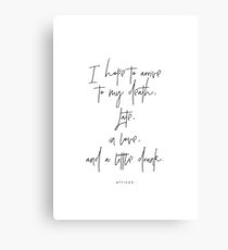 Lienzo Espero llegar a mi muerte - Atticus