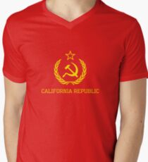 California Republic Communist Men's V-Neck T-Shirt