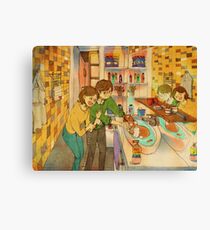 Giving Garfield a bath Canvas Print