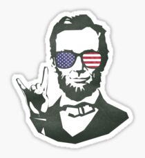 Abe Lincoln Rock On! Sticker