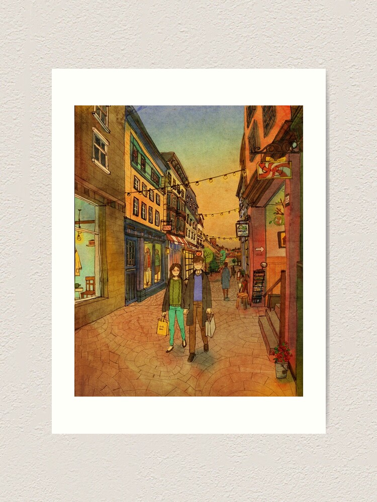 Alternate view of Holding hands and walking together Art Print