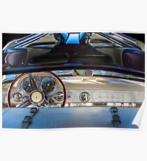 1955 Mercedes-Benz Gullwing Dashboard - Steering Wheel -0065c Poster