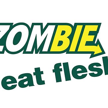 ZOMBIES EAT FLESH T-SHIRT humour dead parody subway walking funny birthday  gift