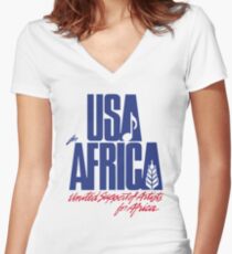 We Are the World Women's Fitted V-Neck T-Shirt