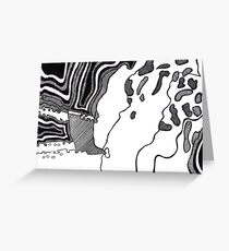 Black Abstract One Greeting Card