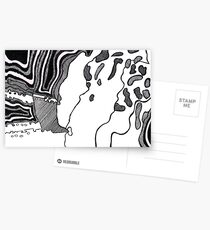 Black Abstract One Postcards
