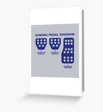 Subaru Pedal Diagram Merchandise Greeting Card