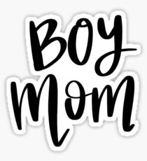 Boy Mom - hand lettered Sticker