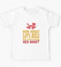 How About a Girl Who's Got a Brain? Kids Tee