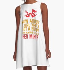 Vestido acampanado ¿Qué tal una chica que tiene un cerebro?