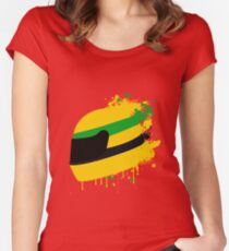 Ayrton senna helmet Women's Fitted Scoop T-Shirt