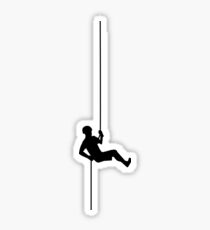 Simple Black Rappelling Silhouette Sticker