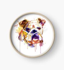 English Bulldog Head Uhr