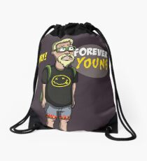 old nirvana fun forever young Drawstring Bag