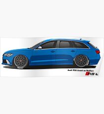 AUDI RS6 Avant in Rotiform BLQ Poster