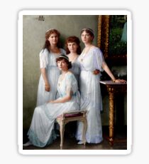 Colorized Romanoff Sisters, circa 1913-14 OTMA Sticker