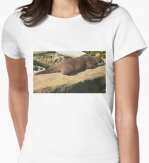 Living Coast, Torquay, Otters, Women's Fitted T-Shirt