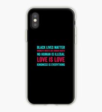 Kindness Is Everything Black Lives Love Is Love iPhone Case