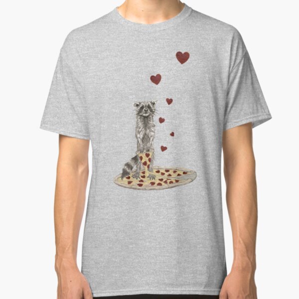 Trash Panda Hearts Pizza Classic T-Shirt