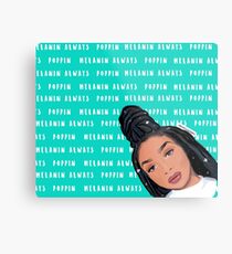 Melanin Always Poppin Metal Print