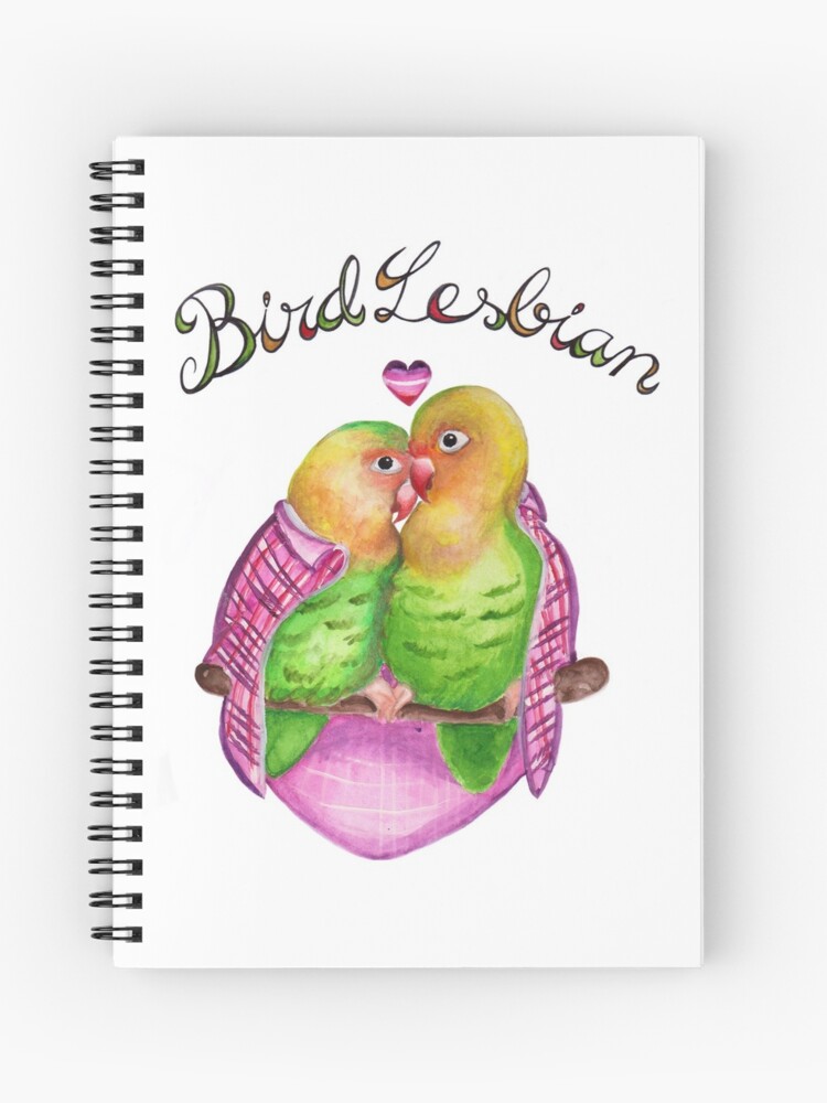 Lesbian Lovebirds Spiral Notebook - 