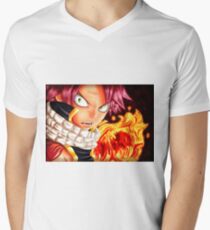 Natsu Dragneel T-Shirt mit V-Ausschnitt