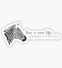 Lebe ein seltenes Leben - Schwarz und Weiß Sticker