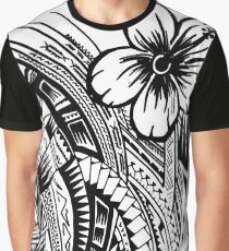 Polynesian Flower Graphic T-Shirt