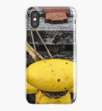 Mooring Rope On Yellow Bollard iPhone Case
