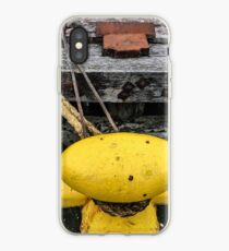 Mooring Rope On Yellow Bollard iPhone Case