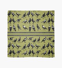 MAGPIES - Australian native birds (greens and aqua) Scarf