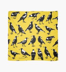 MAGPIES - Australian native birds (yellows and gold) Scarf