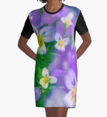 Viola Tricolor Graphic T-Shirt Dress