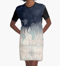 Weltkarte T-Shirt Kleid