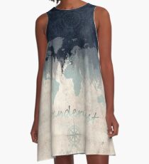 world map A-Line Dress