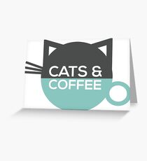 Cats and Coffee Greeting Card